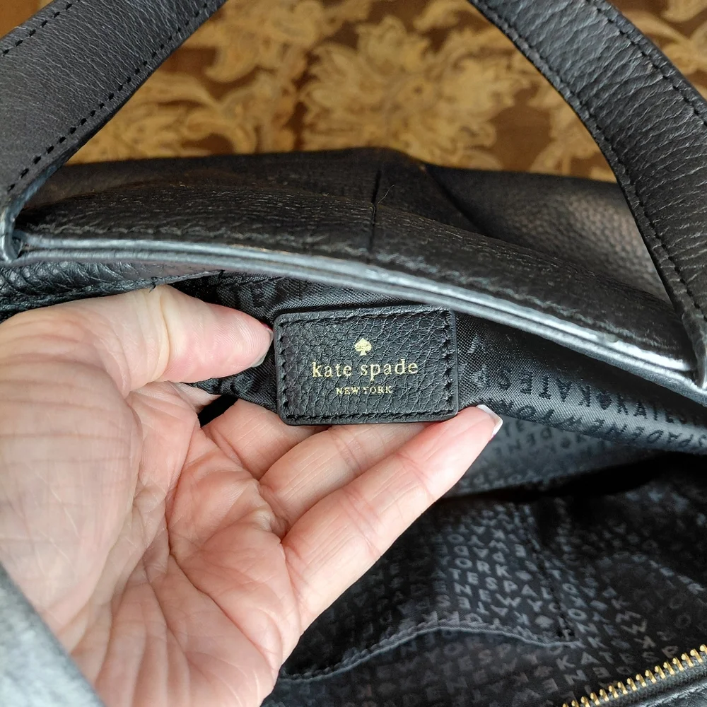 Kate Spade Black Pebbled Leather Shoulder Bag - Picture 5 of 13